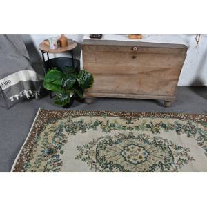Clásico marrón Beige 4x6 pies Vintage Alfombra de lana turca área grande diseño de retazos para pasillo dormitorio látex decoración de cabecera con estilo - Product Image 2