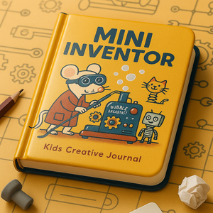 LABON Mini inventore per bambini diario creativo con simpatico Mouse e <span class=keywords><strong>Robot</strong></span> per disegnare la scrittura e l'apprendimento dello stelo - Product Image 5