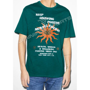 เสื้อยืดลำลองผู้ชาย ผ้าฝ้าย 100% ทรงปกติ หลวม ลายพิมพ์นูน ออกแบบโลโก้ได้ ระบายอากาศ แห้งเร็ว ใส่ได้ในฤดูร้อน ไซส์ใหญ่ - Product Image 4