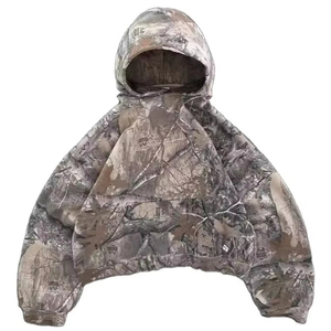 Sweat à capuche court à la mode de haute qualité pour femmes imprimé mode Streetwear pour décontracté hiver col roulé Zip sweat avant Logo - Product Image 1