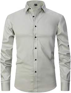 เสื้อเชิ้ตแขนยาวสำหรับผู้ชายเนื้อนุ่มระบายอากาศได้ดีเสื้อผู้ชายน้ำหนักเบาใส่สบายพร้อมโลโก้ของคุณเอง - Product Image 3