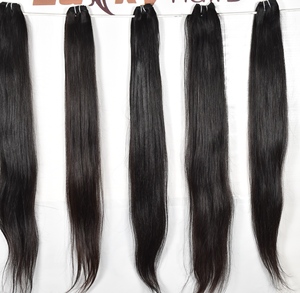 Venta al por mayor de mechones de onda natural virgen India alineados con cutícula suelta de onda profunda estilos de rizos Remy fabrica extensiones de cabello humano - Product Image 2