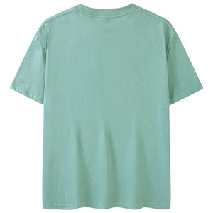 T-shirts pour femmes à épaules tombantes, coupe régulière, nouveau design 2024, col rond, tissu en molleton, couleurs personnalisables, logo, anti-froissement - Product Image 5