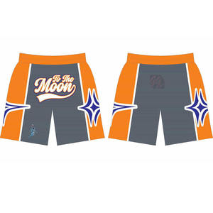 Shorts de basket-ball athlétiques pour hommes, en maille épaisse, polyester, sublimés, brodés, imprimés, shorts d'entraînement sportifs - Product Image 2