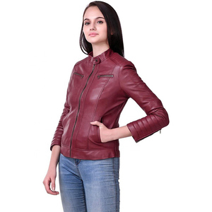 2024 femmes léger en cuir PU hiver Bomber veste de haute qualité respirant à manches longues coton remplissage confortable solide - Product Image 3