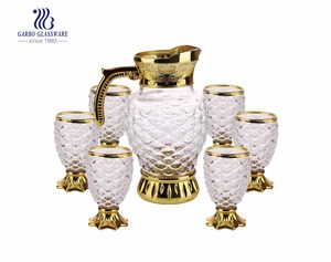 Jarra de Agua de Vidrio con Acabado Azul, Diseño Único y Moderno, 1 Litro de Capacidad, Hecha a Mano, Decoración de Mesa de Cocina de Lujo, Venta Caliente TQC - Product Image 2