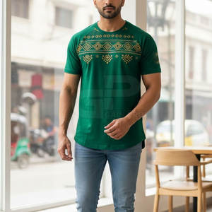 T-shirt tendance à coupe spéciale pour homme, léger, décontracté, idéal pour le style urbain et le quotidien - Product Image 5