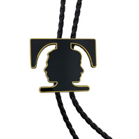 Cravate Bolo en Alliage de Zinc 3D avec Logo Personnalisé, Motif Cowboy