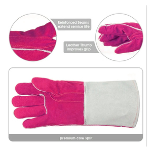 ถุงมือทำงานเชื่อมหนังแบบเต็มเมล็ดทนความร้อนถุงมือทำงานสำหรับช่างเชื่อม - Product Image 3