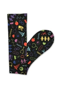 Calcetines hasta la rodilla de compresión con textura personalizada para cuidado de enfermería para mujer, calcetines deportivos suaves que absorben la humedad para uso diario, Viajes - Product Image 4