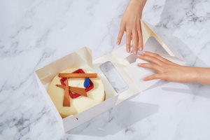 Boîte alimentaire en papier kraft en gros avec fenêtre transparente, étanche, pour gâteaux et plats à emporter, présentoir, logo personnalisé - Product Image 3