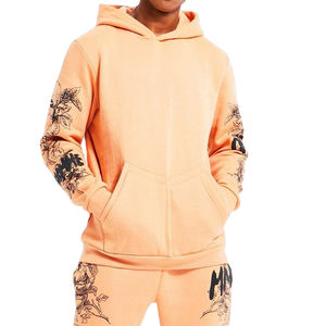 ชุดวอร์มมีฮู้ดพิมพ์ลายเต็มตัว ผ้าฝ้าย 100% สั่งทำโลโก้ได้  สำหรับผู้ชาย สไตล์สตรีทแวร์  ใส่ได้ในฤดูหนาว เนื้อผ้าหนา แห้งเร็ว - Product Image 5