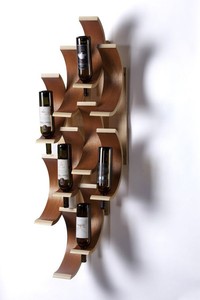 Casier à vin mural en bois d'acacia de mangue le plus vendu nouveau design pour une utilisation de refroidisseur décoratif - Product Image 6