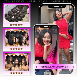Perruque de cheveux bruts Super Double Drawn cheveux raides couleur naturelle 100% cheveux humains vietnamiens fermeture à lacet suisse - Product Image 6