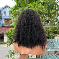 Perruques de Cheveux Humains Afro Bouclés Top Qualité Vietnamienne, Perruques Avant à Dentelle Cheveux Bruts du Vietnam