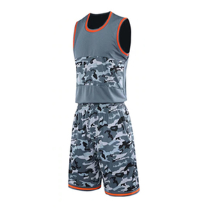 Men's Camouflage Basketball Jersey Set Sleeveless Tank Top Elastic Waist Shorts Moisture Wicking Polyester All Seasons Sportwear - Product Image 3
