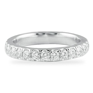 แหวนเพชรแบบ Eternity Band หนา 0.90 กะรัต ประดับเพชรแบบ Pave ดีไซน์หรูหราสำหรับผู้หญิง - Product Image 1