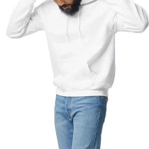 2025 Hombres Loose Fit Heavy Weight Casual Street Wear Basics Pullover Hoodies Plain Men Regular Fit Front Pocket Hoodie - Product Image 5