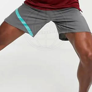 กางเกงขาสั้นออกกำลังกายของผู้ชายแบบปรับแต่งได้โลโก้เอวยางยืดสไตล์พื้นทำจากโรงงาน - Product Image 5