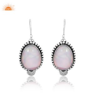 Pendientes Colgantes de Plata de Ley 925 con Ópalo Aurora Blanco, Joyería Personalizada con Baño de Oro Vermeil, Más Vendidos - Product Image 1