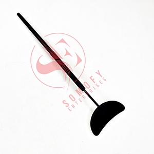 Outil de contrôle des cils en acier inoxydable en forme de cœur en demi-lune avec logo personnalisé Outils de rangement pour cils d'extension de cils noir blanc rose - Product Image 3