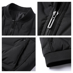 Veste polaire en toile avec logo personnalisé pour hommes Tissu respirant d'épaisseur standard avec logo à l'avant Veste d'hiver décontractée - Product Image 6