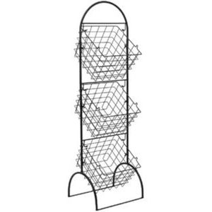 Paniers de rangement multi-usages modernes et écologiques en fil métallique noir de forme ronde, avec poignée, pour la décoration de la maison - Product Image 4