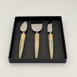 Utensilios para Queso de Acero Inoxidable al por Mayor, Cuchillo de Mesa con Mango de Resina de Madera y Metal en Forma de Paraguas, Esparcidores de Queso - Product Image 5