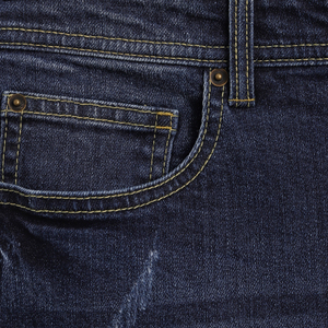 Shorts en jean tissé pour homme, décontractés, taille mi-haute, fermeture boutonnée, bleu uni délavé, avec logos, style workwear, streetwear d'été - Product Image 4