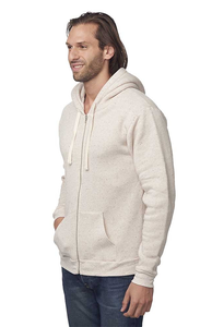 Sudadera con capucha regular de invierno con cremallera completa de algodón unisex con manga larga bordada 100% teñida Lisa para hombres y mujeres - Product Image 4