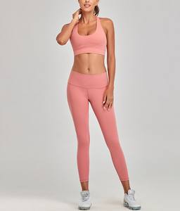 Fashion Yoga <b>Set</b> Seamless <b>Gym</b> Wear Sportswear Two Piece Outfit Workout Pants With Bra Wholesale Custom Logo Fitness Clothing - Product Image 2