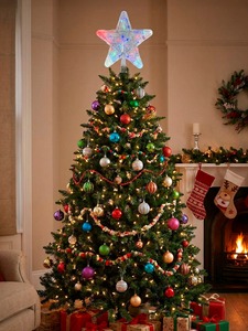 Decorazione Natalizia per Albero a Forma di Stella LED Dinamica Multicolore 3D con Alimentatore AC 110V, Realizzata in Plastica con Grado di Protezione IP44 - Product Image 5