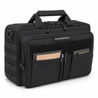 Sac administratif classique pour le terrain, organiseur de documents, porte-cahier de planification de mission, panneau pare-soleil MOLLE en nylon Cordura 1000D
