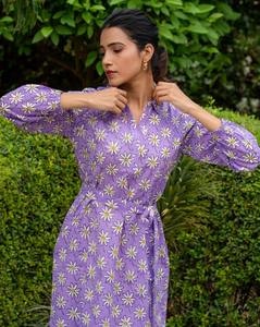 Women's Stylish Summer Floral Print <b>Dress</b> Casual Party Wear Hand Block for Vacations Weddings Gifts Sweet Style Natural Sale - Product Image 4