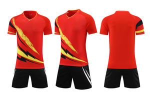 Uniforme de fútbol transpirable, venta al por mayor, camiseta y pantalones cortos de fútbol personalizados, ropa deportiva cómoda de secado rápido, ropa de entrenamiento - Product Image 2