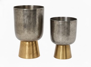 Jarrón de Flores Moderno de Metal, Cáliz, Bronce Antiguo, Maceta Decorativa para Hogar, Centro de Mesa para Bodas, Florero Interior de Lujo - Product Image 2