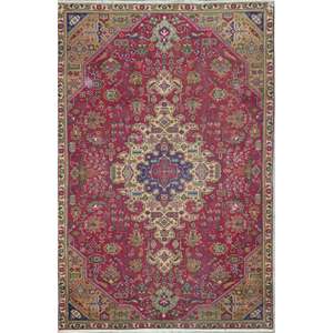 One Of The Kind Hand-Knotted <b>Wool</b> Rug _ Luxurious Vintage Design, 7'5 x 5'0, Artisan <b>Crafted</b> - Product Image 1