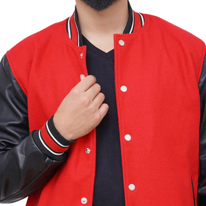 Top qualité unisexe Baseball veste hiver Streetwear Logo personnalisé broderie cuir chaud pour les femmes 2025 - Product Image 2