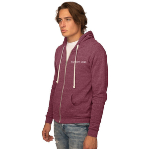Sweats à capuche en mélange de coton à fermeture éclair complète BELLA + CANVAS Sweat à capuche unisexe en molleton éponge à fermeture éclair complète - Product Image 3
