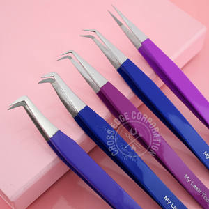 Ready Stock Russian Volume Eyelash Extension Tweezer Fiber Tip Straight Isolation Boot Volume Tweezer Nonslip Grip - Product Image 1