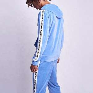 Ensembles de survêtements en velours à broderie unisexe avec logo personnalisé en gros Ensemble de jogging 2 pièces Survêtement Survêtement en velours pour hommes - Product Image 2