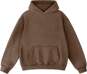 Premium Acid Wash Oversized Pullover Hoodie Men Women 100% Cotton Fleece <b>Y2K</b> Winter Solid <b>Vintage</b> Streetwear Heavyweight - Product Image 3