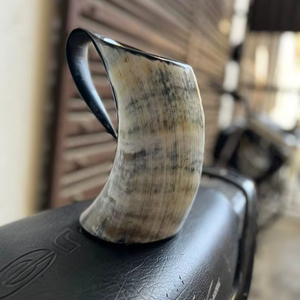 แก้วมักรูปเขาควายธรรมชาติคุณภาพสูงจับเครื่องดื่มฉนวนกันความร้อนแบบทันสมัยเป็นมิตรกับสิ่งแวดล้อมสำหรับเบียร์ไวน์ทุ่งหญ้า - Product Image 6