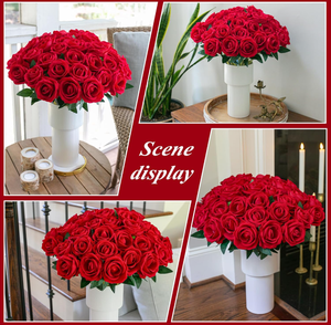 Fleurs en velours pour la décoration, mur de fleurs artificielles pour mariage, décoration de mariage, roses artificielles en gros, rose de la Saint-Valentin - Product Image 3
