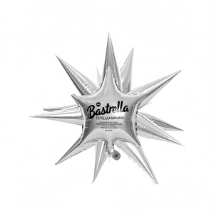 Globo Estrella Multipunta Plateado 67cm Decoración Fiesta Bolsa de 12 Unidades - Product Image 2
