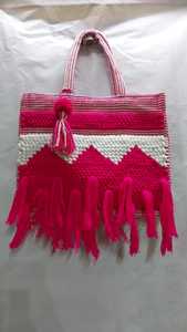 Bolsas de asas tejidas hechas a mano ecológicas con diseño de borlas Bolsos de hombro bohemios de moda para mujeres Playa o mercado - Product Image 5