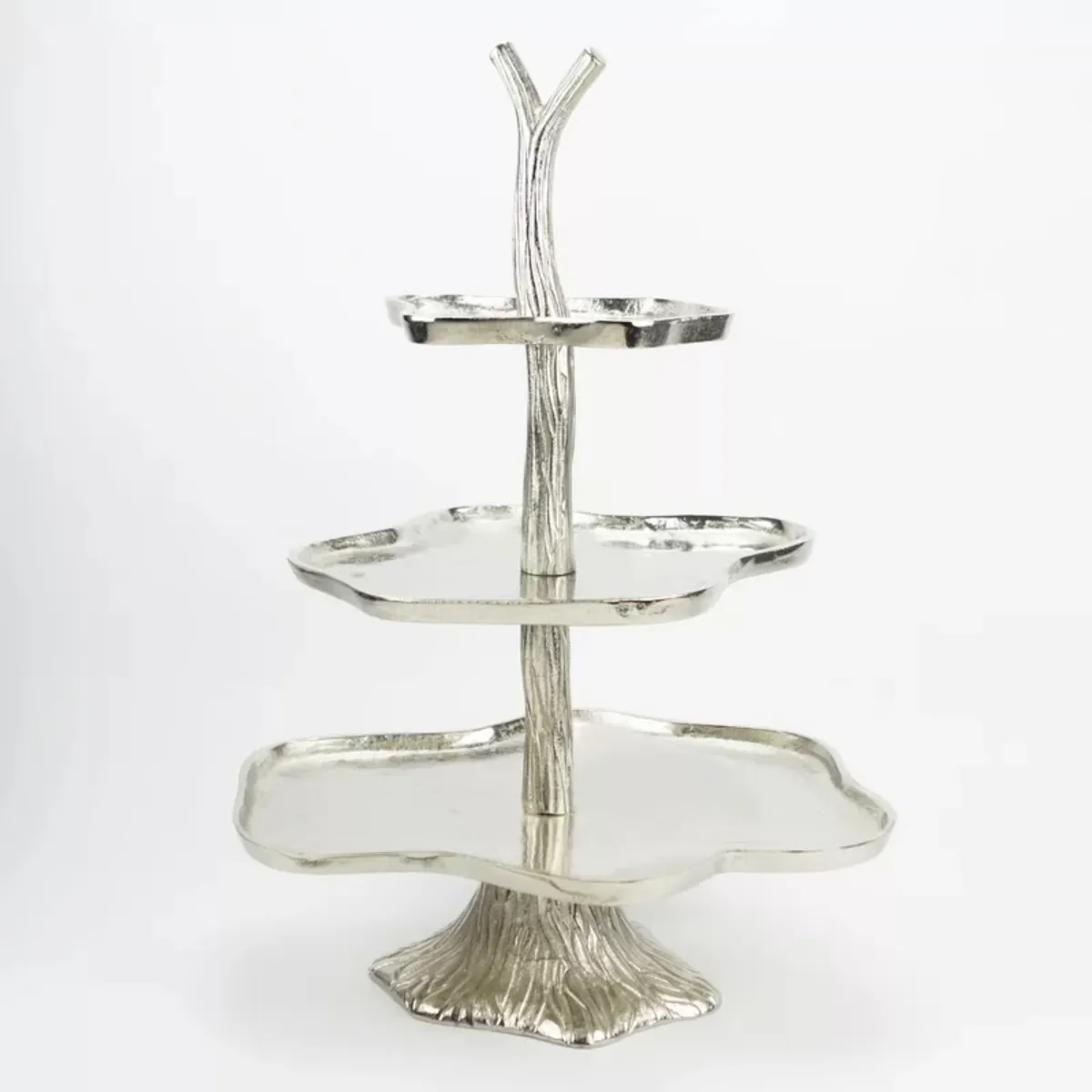 Soporte de aluminio para pasteles, forma antigua, mesa plateada para bodas, cumpleaños, otras ocasiones, utensilios para hornear para fiestas, suministros