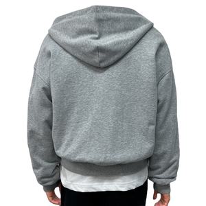 Men's Oversized 100% Polyester Fleece Zip-Up Reversible Patchwork Hoodie Long Sleeves Enzyme Washed Winter Waterproof High - Product Image 5