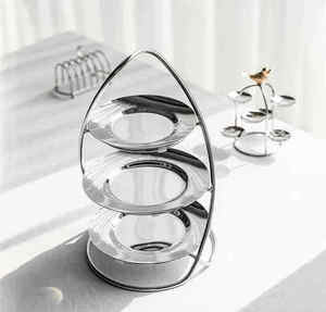 Support à gâteau en métal doré à 3 étages, design moderne, artisanal, écologique, avec poignée, plateau de service décoratif pour cupcakes, pour les fêtes et la maison - Product Image 3
