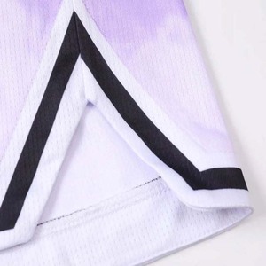 Conjunto de Camiseta de Baloncesto Unisex, Degradado Morado, Sin Mangas, Cuello Redondo, Secado Rápido, Cintura Elástica, Sublimada, Corte Regular para Adultos - Product Image 6